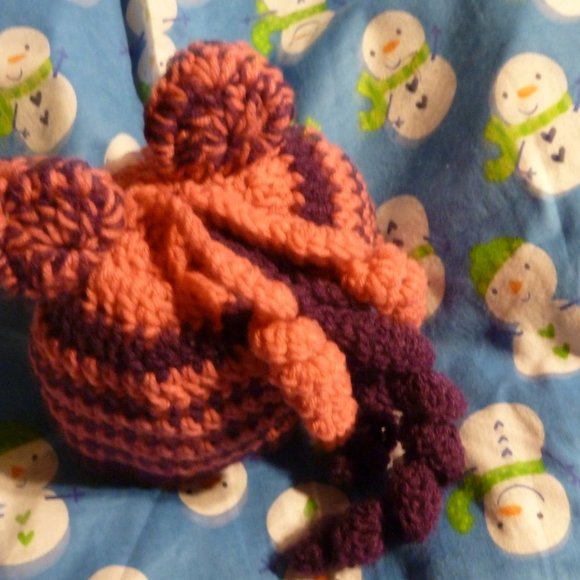 Handmade the cutest  Crochet beanie hat w/ ears - Picture 3 of 6